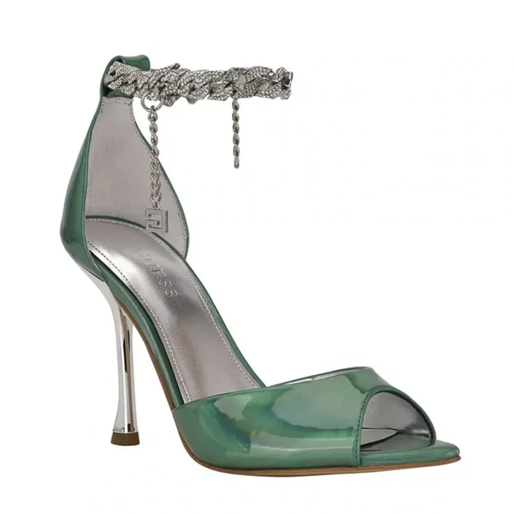 Guess Jadiel Embellished Ankle Strap Dress Heel Sandals Size 9 - NWT